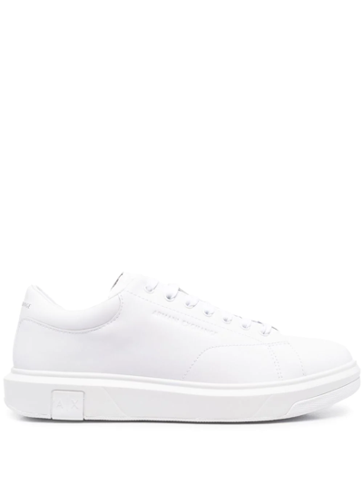 ARMANI EXCHANGE LEATHER LOW-TOP SNEAKERS