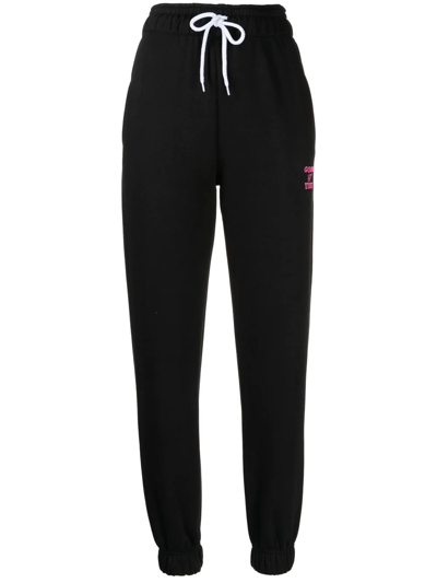 Bapy By *a Bathing Ape® Embroidered Slogan Track Trousers In Black