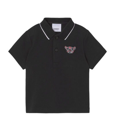 Burberry Baby's & Little Boy's Thomas Bear Cotton Piqué Polo Shirt In Black
