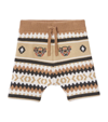 BURBERRY KIDS WOOL-CASHMERE FAIR ISLE SHORTS (6-24 MONTHS)