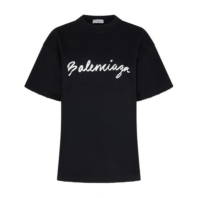 Balenciaga Medium Fit T-shirt In Black