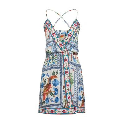 Farm Rio Tropical Tiles Mini Dress