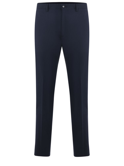 Etro Paisley-print Straight-leg Trousers In Blu