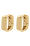 Vince Camuto Square Huggie Hoop Earrings In Gold-tone