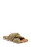 Andre Assous Tristan Slide Sandal In Taupe Fabric