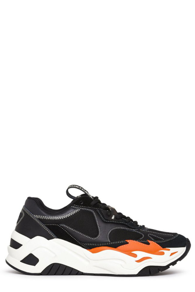 Just Cavalli P1thon Chunky Sneakers In Black