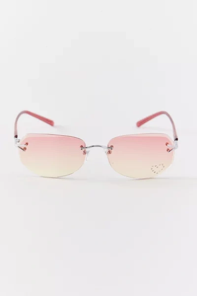 Urban Renewal Vintage Rhinestone Heart Sunglasses In Pink