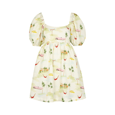 Kitri Olga Tie-back Palm Springs Mini-dress In White