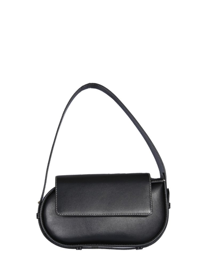 Yuzefi Swirl Zipped Shoulder Bag In Black