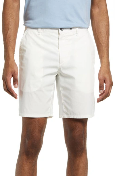 Rag & Bone Perry Paperweight Straight-leg Cotton-blend Chino Shorts In Ecru