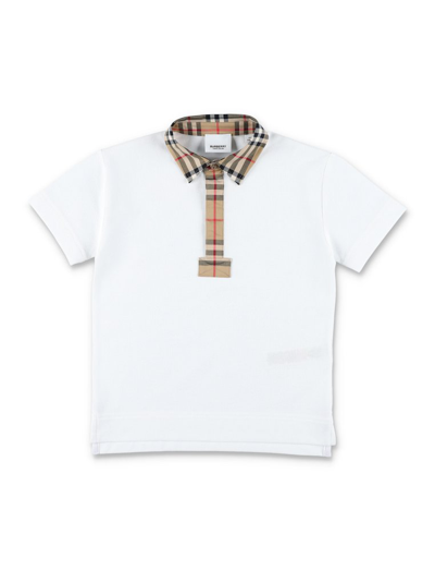 Burberry Vintage Check Polo Shirt In Weiss