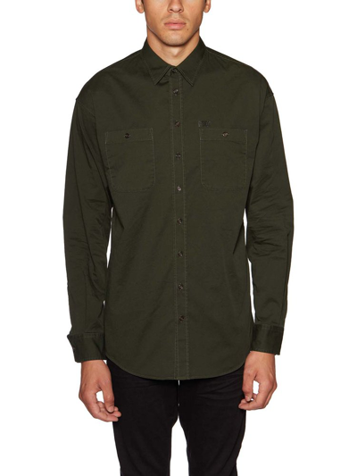 Dsquared2 Logo Print Pocket Patch Shirt In Green