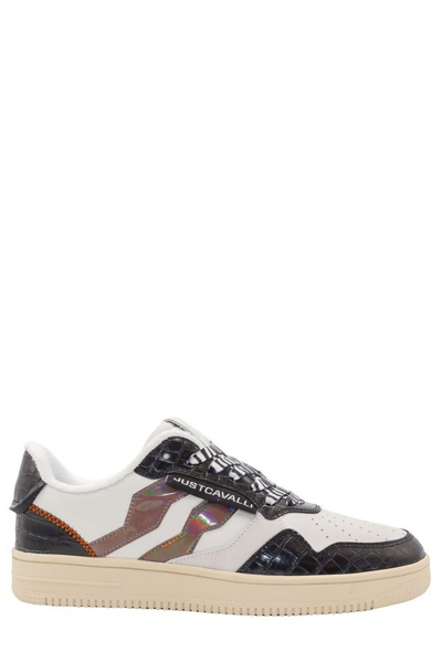 Just Cavalli Panelled Lace-up Trainers In White