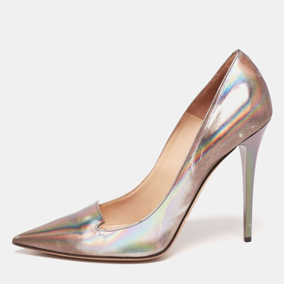 Pre-owned Jimmy Choo Multicolor Iridescent Leather Avril Pointed Toe Pumps Size 40