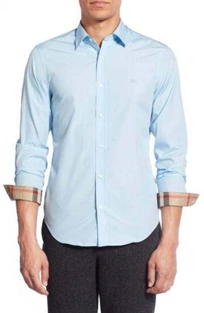 Burberry Cambridge Aboyd Sport Shirt In Pale Blue