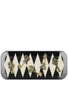 FORNASETTI CHIAVI GOLD AND ROMBI TRAY