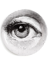 Fornasetti Occhio Round Tray In Weiss
