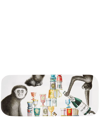 Fornasetti Tray Scimmie In Weiss