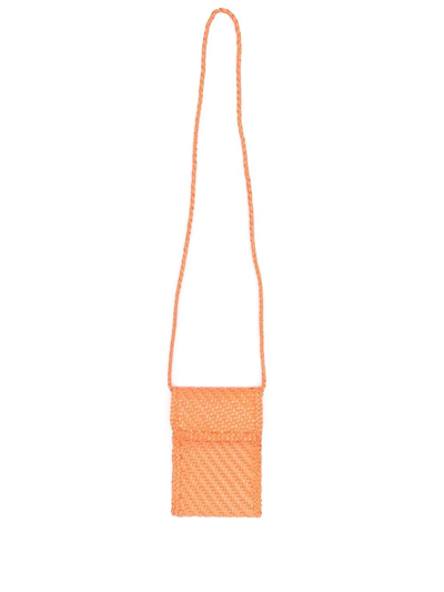 Dragon Diffusion Interwoven-design Phone-case Bag In Orange