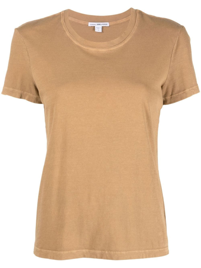 James Perse Round Neck Short-sleeved T-shirt In Neutrals