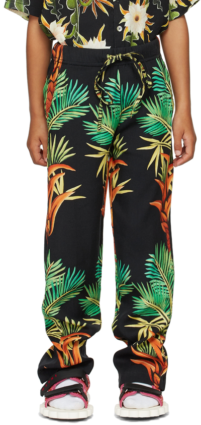 Endless Joy Ssense Exclusive Kids Black Date Palm Lounge Pants