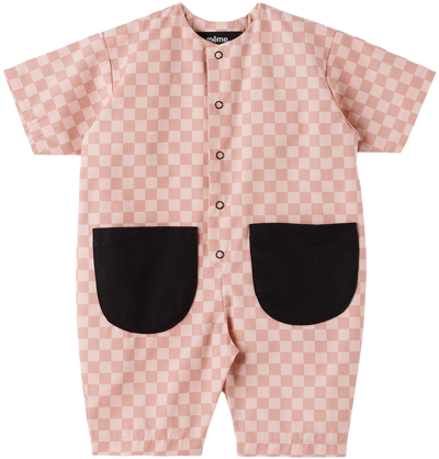 Même. Ssense Exclusive Baby Pink Juju Jumpsuit In Blush Check