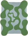 Mush Studios Blue & Green Large Oops Rug In Ice Blue & Green