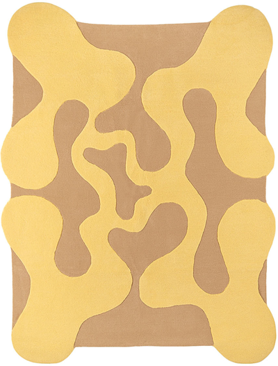 Mush Studios Ssense Exclusive Yellow Large Oops Rug In Electric Yellow