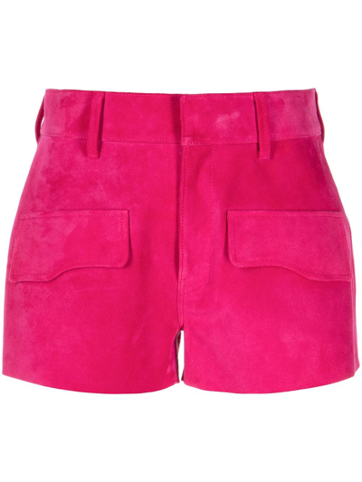 Rta Shane Suede Shorts In 粉色