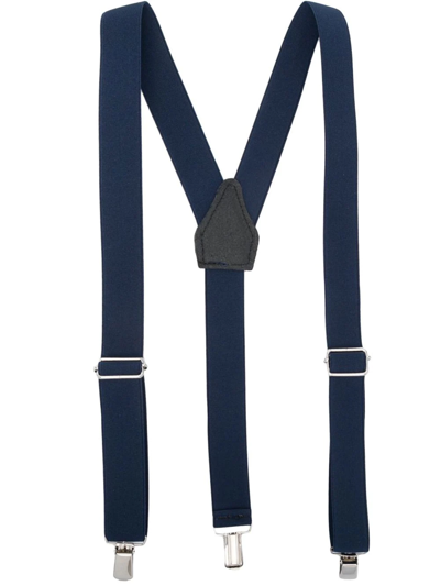 Paolo Pecora Teen Logo Debossed Suspenders In 蓝色