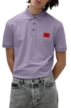 Hugo Boss Deres Slim Fit Cotton Polo In Light/ Pastel Purple