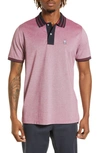 Psycho Bunny Milton Contrast Collar Polo Shirt In Bright Fuschia