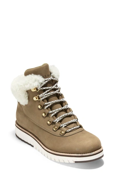 Cole Haan Grandexpløre Genuine Shearling Trim Waterproof Hiker Boot In Berkshire Nubuck Leather