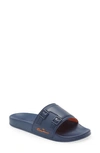 Santoni Men's Edison-tpuu59 Slip On Pool Slide Sandals In Blue