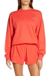 Alo Yoga Accolade Crewneck Sweatshirt In Red Hot Summer