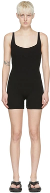 Haight Dora Ribbed Cotton-blend Playsuit In 0001 Black