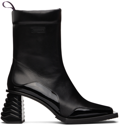 Eytys Black Gaia Ankle Boots In Leather Black