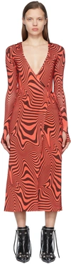 Marine Serre Ssense Exclusive Red Viscose Robe In 08 Brown