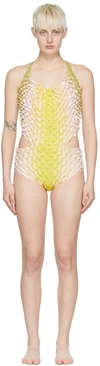 Chet Lo Ssense Exclusive Multicolor Sunrise One-piece Swimsuit In Green Yellow Pink