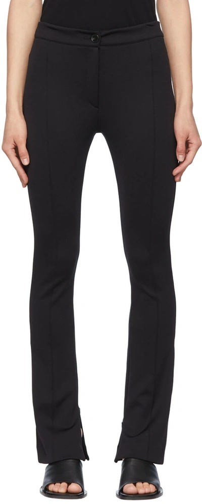 Caes Black Recycled Nylon Trousers
