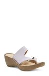 Eastland Laurel Leather Platform Wedge Sandal In Lilac