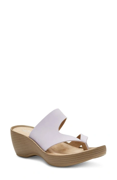 Eastland Laurel Leather Platform Wedge Sandal In Lilac