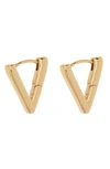 Vince Camuto V-hinge Huggie Earrings In Goldtoned