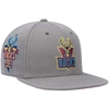 MITCHELL & NESS MITCHELL & NESS CHARCOAL MILWAUKEE BUCKS HARDWOOD CLASSICS 40TH ANNIVERSARY CARBON CABERNET FITTED H