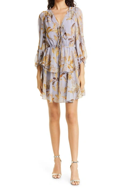 strapless open back dress Daleeda Soomar in Smoky Lilac Peplum Sharara Set main image 1