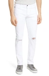 Ag Dylan Extra Slim Fit Ripped Jeans In White