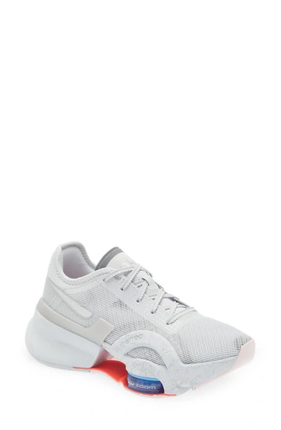 Nike Air Zoom Superrep 3 Hiit Class Training Shoe In Pure Platinum/ Metallic Silver