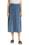 Samsoe & Samsoe Uma Pleated Midi Skirt In China Blue