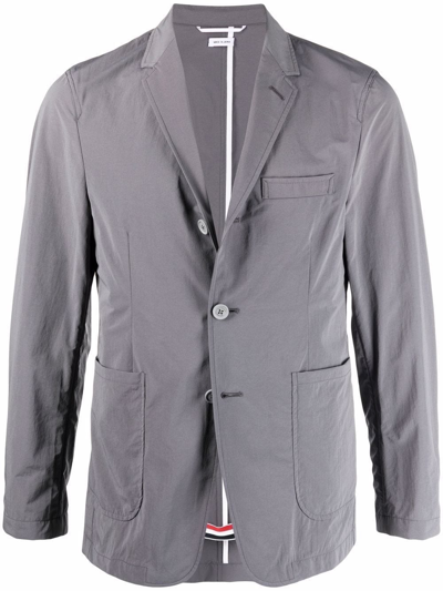 Thom Browne Rwb-loop Single-breasted Blazer In 035 Med Grey