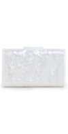 Edie Parker Mini Lara Clutch In White Pearlescent